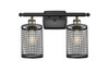 INNOVATIONS 516-2W-BAB-M18-BK Nestbrook 2 16 inch Bath Vanity Light Black Antique Brass