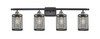 INNOVATIONS 516-4W-BAB-M18-BK Nestbrook 4 36 inch Bath Vanity Light Black Antique Brass