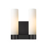 INNOVATIONS 429-2W-BK-G429-11WH Empire 2 10.5 inch Bath Vanity Light Matte Black