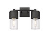 INNOVATIONS 428-2W-BK-G428-7CL Bolivar 2 14 inch Bath Vanity Light Matte Black