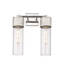 INNOVATIONS 428-2W-PN-G428-12CL Bolivar 2 14 inch Bath Vanity Light Polished Nickel
