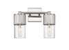 INNOVATIONS 428-2W-SN-G428-7CL Bolivar 2 14 inch Bath Vanity Light Satin Nickel