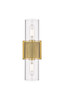 INNOVATIONS 428-2WL-BB-G428-7CL Bolivar 2 5 inch Bath Vanity Light Brushed Brass