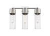 INNOVATIONS 428-3W-PN-G428-12CL Bolivar 3 20.5 inch Bath Vanity Light Polished Nickel