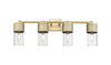 INNOVATIONS 428-4W-BB-G428-7CL Bolivar 4 31 inch Bath Vanity Light Brushed Brass