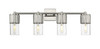 INNOVATIONS 428-4W-SN-G428-7CL Bolivar 4 31 inch Bath Vanity Light Satin Nickel