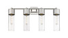 INNOVATIONS 428-4W-SN-G428-12CL Bolivar 4 31 inch Bath Vanity Light Satin Nickel