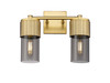 INNOVATIONS 428-2W-BB-G428-7SM Bolivar 2 14 inch Bath Vanity Light Brushed Brass