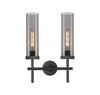 INNOVATIONS 471-2W-BK-G471-12SM Lincoln 2 13.875 inch Bath Vanity Light Matte Black