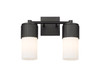 INNOVATIONS 428-2W-BK-G428-7WH Bolivar 2 14 inch Bath Vanity Light Matte Black