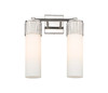 INNOVATIONS 428-2W-PN-G428-12WH Bolivar 2 14 inch Bath Vanity Light Polished Nickel
