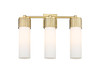 INNOVATIONS 428-3W-BB-G428-12WH Bolivar 3 20.5 inch Bath Vanity Light Brushed Brass