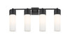 INNOVATIONS 428-4W-BK-G428-12WH Bolivar 4 31 inch Bath Vanity Light Matte Black