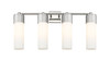 INNOVATIONS 428-4W-SN-G428-12WH Bolivar 4 31 inch Bath Vanity Light Satin Nickel