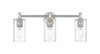 INNOVATIONS 434-3W-SN-G434-7CL Crown Point 3 23.875 inch Bath Vanity Light Satin Nickel