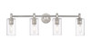 INNOVATIONS 434-4W-SN-G434-7CL Crown Point 4 33.875 inch Bath Vanity Light Satin Nickel