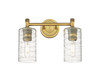INNOVATIONS 434-2W-BB-G434-7DE Crown Point 2 13.875 inch Bath Vanity Light Brushed Brass