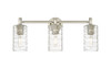 INNOVATIONS 434-3W-PN-G434-7DE Crown Point 3 23.875 inch Bath Vanity Light Polished Nickel