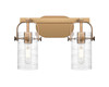 INNOVATIONS 423-2W-BB-G423-7DE Pilaster II Cylinder 2 15 inch Bath Vanity Light Brushed Brass