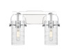 INNOVATIONS 423-2W-PC-G423-7DE Pilaster II Cylinder 2 15 inch Bath Vanity Light Polished Chrome