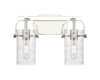 INNOVATIONS 423-2W-PN-G423-7DE Pilaster II Cylinder 2 15 inch Bath Vanity Light Polished Nickel