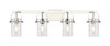 INNOVATIONS 423-4W-PN-G423-7DE Pilaster II Cylinder 4 35 inch Bath Vanity Light Polished Nickel