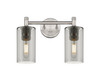 INNOVATIONS 434-2W-SN-G434-7SM Crown Point 2 13.875 inch Bath Vanity Light Satin Nickel