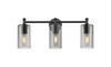 INNOVATIONS 434-3W-BK-G434-7SM Crown Point 3 23.875 inch Bath Vanity Light Matte Black