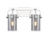 INNOVATIONS 423-2W-PC-G423-7SM Pilaster II Cylinder 2 15 inch Bath Vanity Light Polished Chrome