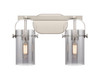 INNOVATIONS 423-2W-SN-G423-7SM Pilaster II Cylinder 2 15 inch Bath Vanity Light Satin Nickel