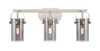 INNOVATIONS 423-3W-SN-G423-7SM Pilaster II Cylinder 3 25 inch Bath Vanity Light Satin Nickel