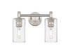 INNOVATIONS 434-2W-SN-G434-7SDY Crown Point 2 13.875 inch Bath Vanity Light Satin Nickel