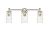 INNOVATIONS 434-3W-PN-G434-7SDY Crown Point 3 23.875 inch Bath Vanity Light Polished Nickel