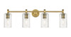 INNOVATIONS 434-4W-BB-G434-7SDY Crown Point 4 33.875 inch Bath Vanity Light Brushed Brass