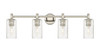 INNOVATIONS 434-4W-PN-G434-7SDY Crown Point 4 33.875 inch Bath Vanity Light Polished Nickel