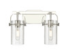 INNOVATIONS 423-2W-PN-G423-7SDY Pilaster II Cylinder 2 15 inch Bath Vanity Light Polished Nickel