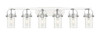 INNOVATIONS 423-6W-PC-G423-7SDY Pilaster II Cylinder 6 44 inch Bath Vanity Light Polished Chrome