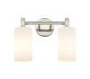 INNOVATIONS 434-2W-PN-G434-7WH Crown Point 2 13.875 inch Bath Vanity Light Polished Nickel