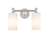 INNOVATIONS 434-2W-SN-G434-7WH Crown Point 2 13.875 inch Bath Vanity Light Satin Nickel