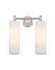 INNOVATIONS 434-2W-SN-G434-12WH Crown Point 2 13.875 inch Bath Vanity Light Satin Nickel