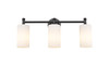 INNOVATIONS 434-3W-BK-G434-7WH Crown Point 3 23.875 inch Bath Vanity Light Matte Black