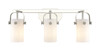 INNOVATIONS 423-3W-PN-G423-7WH Pilaster II Cylinder 3 25 inch Bath Vanity Light Polished Nickel