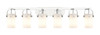 INNOVATIONS 423-6W-PC-G423-7WH Pilaster II Cylinder 6 44 inch Bath Vanity Light Polished Chrome