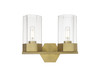 INNOVATIONS 427-2W-BB-G427-9CL Claverack 2 13 inch Bath Vanity Light Brushed Brass