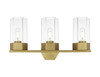 INNOVATIONS 427-3W-BB-G427-9CL Claverack 3 21.75 inch Bath Vanity Light Brushed Brass
