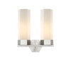 INNOVATIONS 427-2W-SN-G427-14WH Claverack 2 13 inch Bath Vanity Light Satin Nickel