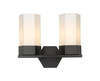 INNOVATIONS 427-2W-BK-G427-9WH Claverack 2 13 inch Bath Vanity Light Matte Black