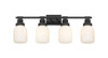 INNOVATIONS 472-4W-TBK-G472-6WH Somers 4 33.25 inch Bath Vanity Light Textured Black