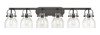 INNOVATIONS 423-6W-BK-G412-6CL Pilaster II Bell 6 46 inch Bath Vanity Light Matte Black