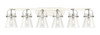 INNOVATIONS 423-6W-PN-G411-6CL Pilaster II Cone 6 46 inch Bath Vanity Light Polished Nickel
